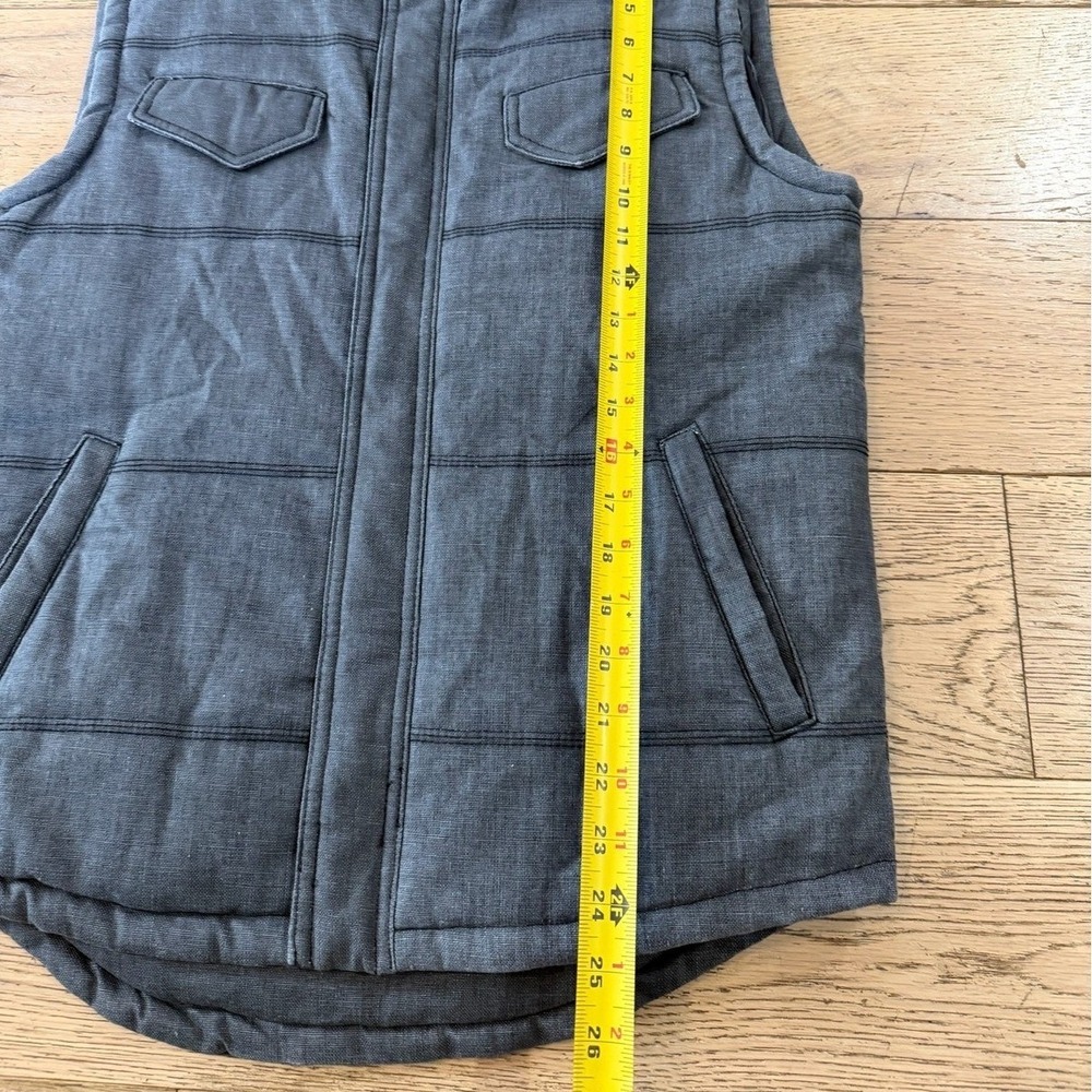 BKE Mens Puffer Vest Gray Full Zip Pockets Sleeveless Jacket Size: Medium (1217) - Picture 7 of 7